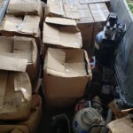 Truck loaded with items being sent to eastern Cuba.